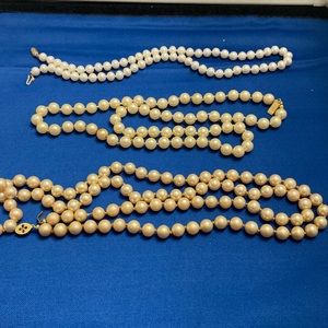 Imitation Pearl Necklaces. Long $35Med $30 Short $25  $90 Buy  all 3 for $65